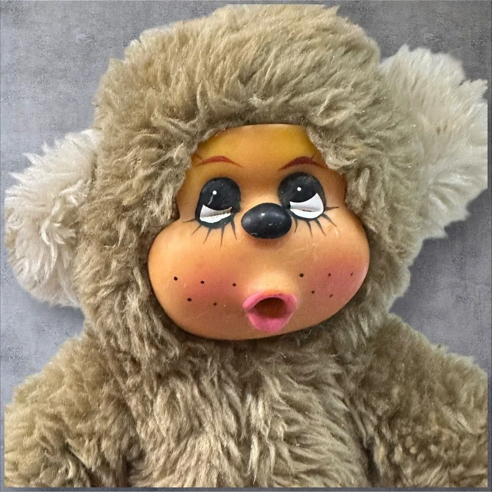 Atlanta Novelty Monkey Plush Toy Vintage Brown Rubber Face 11
